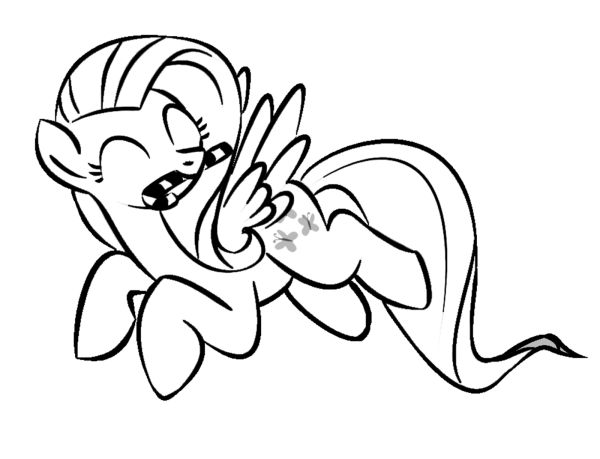 Fluttershy Coloring Page Free Printable