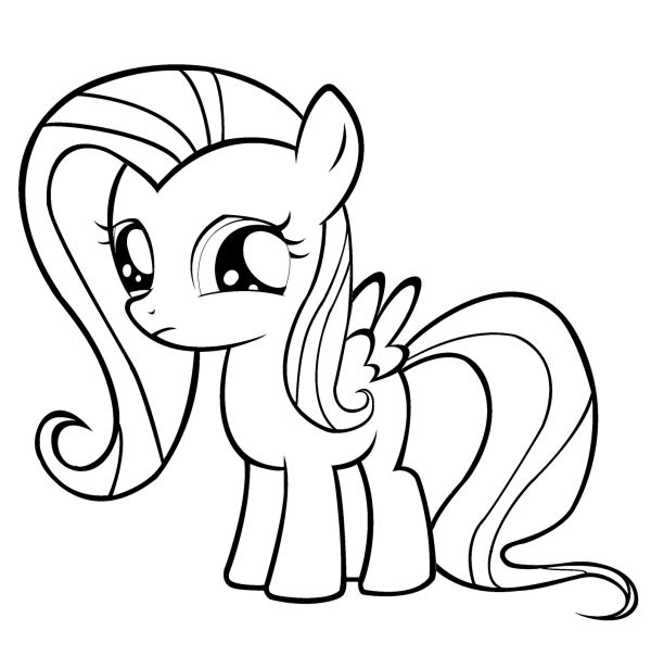 Fluttershy Coloring Page