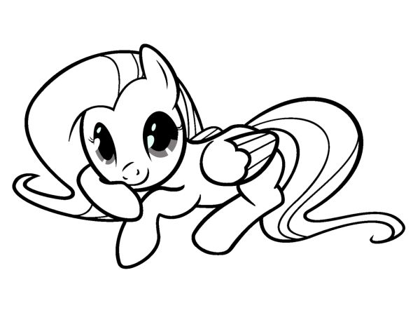 Fluttershy Coloring Pages Free Printable