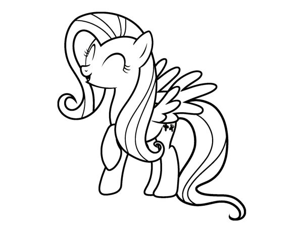 Fluttershy Coloring Pages Free Printables