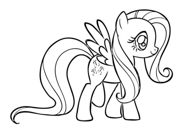 Fluttershy Coloring Pages My Little Pony