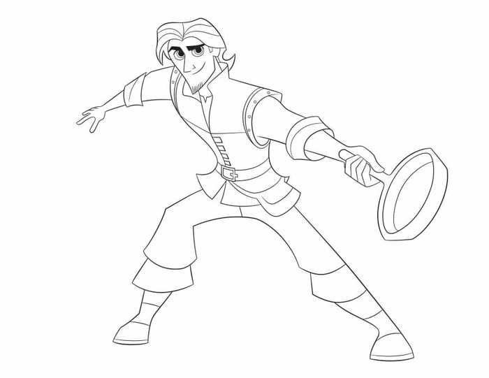 Flynn Rider Or Eugene Tangled The Series Coloring Page