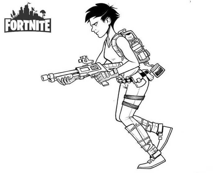 Fortnite Coloring Pages Inktober