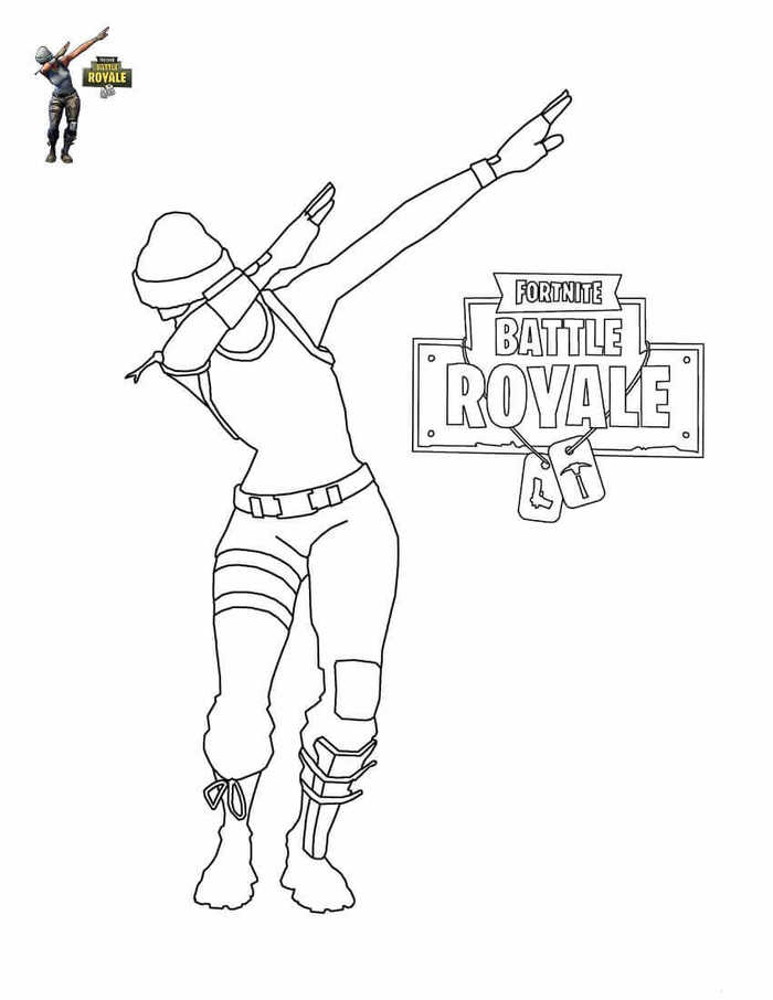 Fortnite Dab Coloring Pictures