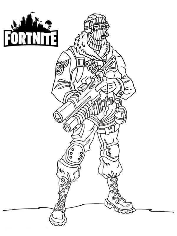 Fortnite Raptor Coloring Page