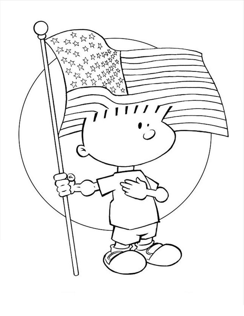 Free American Flag Coloring Pages Patriotic