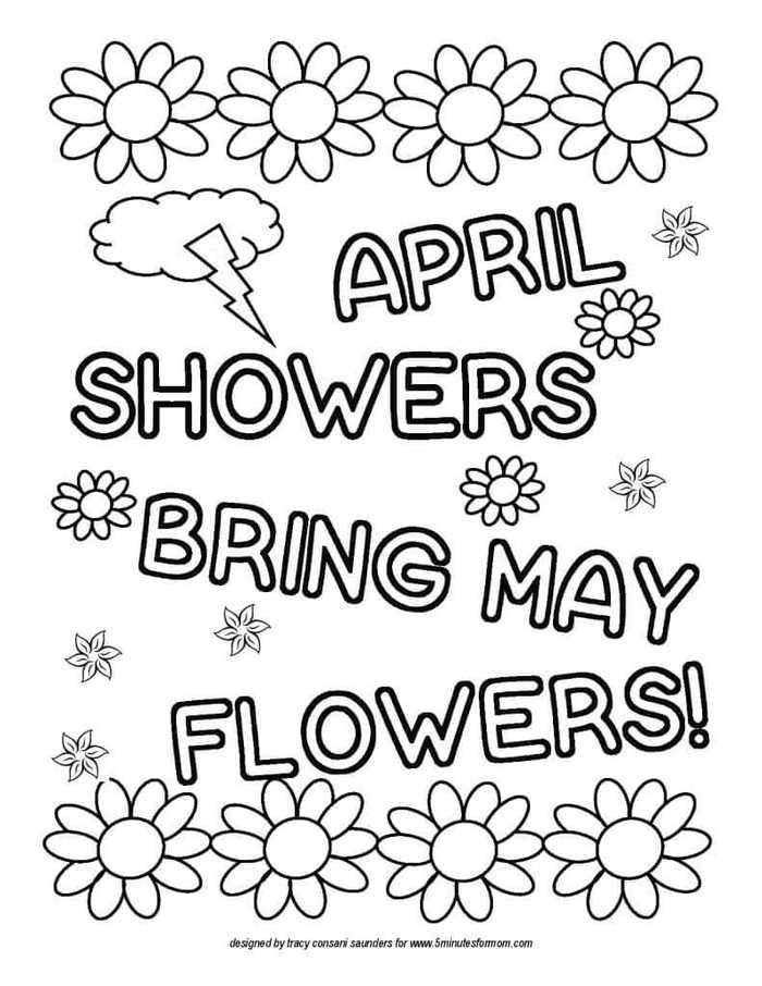 Free April Coloring Pages