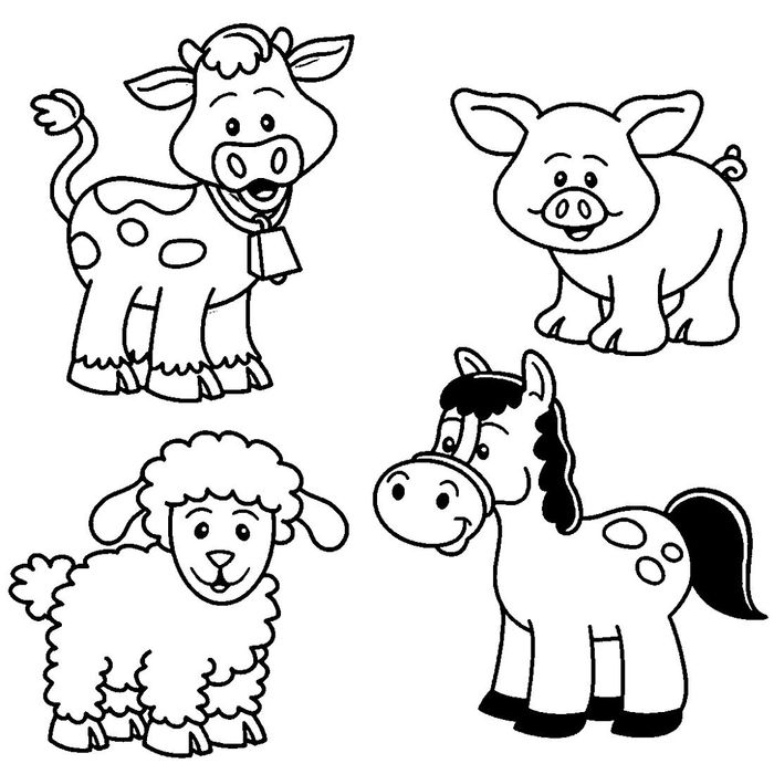 Free Baby Farm Animal Coloring Pages