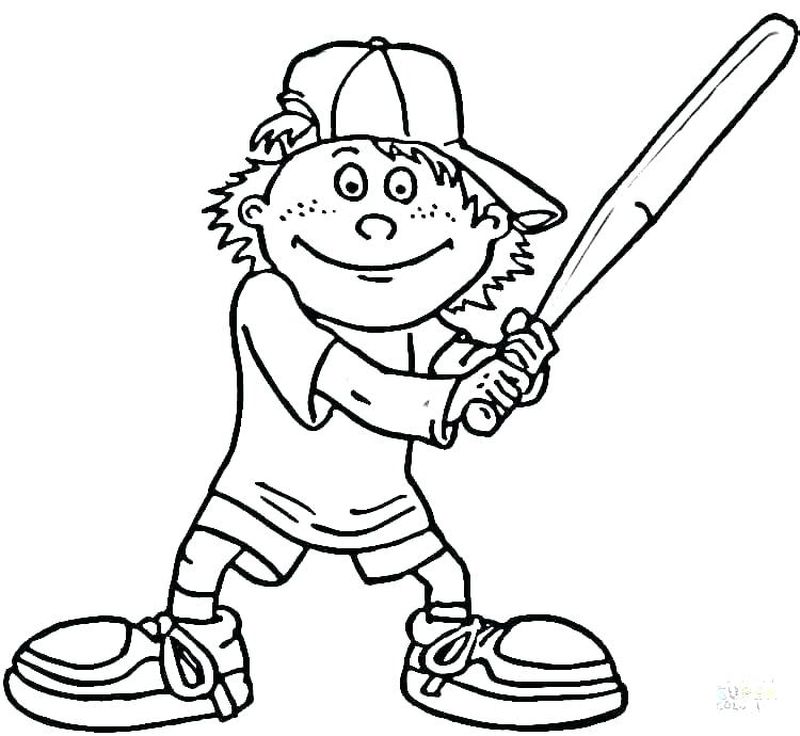 Free Baseball Coloring Pages