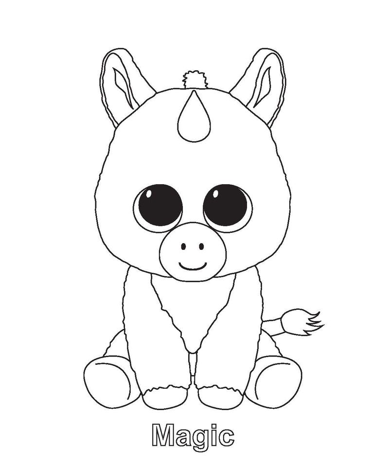 Free Beanie Boo Coloring Pages