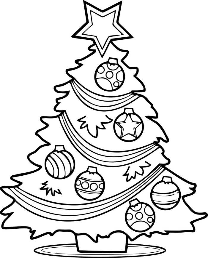 Free Christmas Tree Coloring Page Printable
