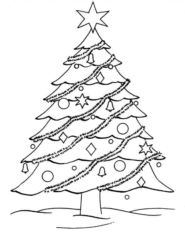 Free Christmas Tree Coloring Pages