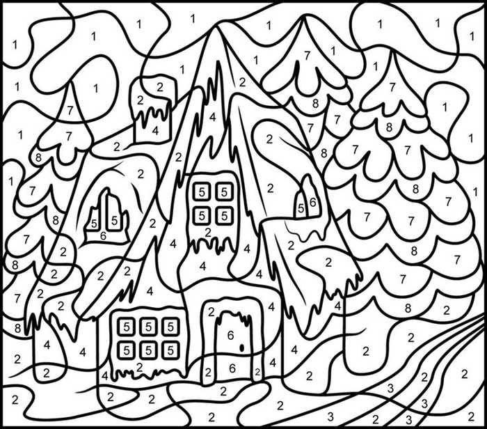 Free Color By Numbers Pages