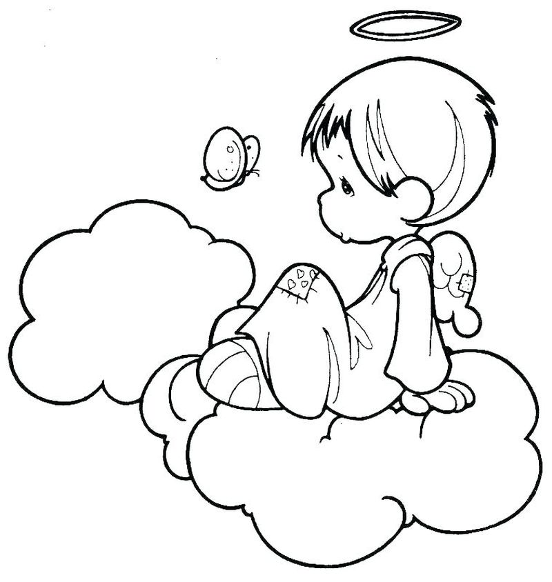 Free Coloring Pages Christmas Angel