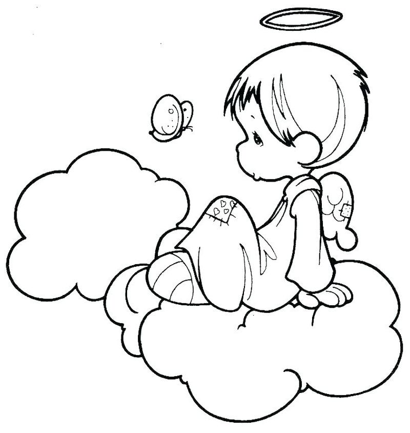 precious moments girl angel coloring pages