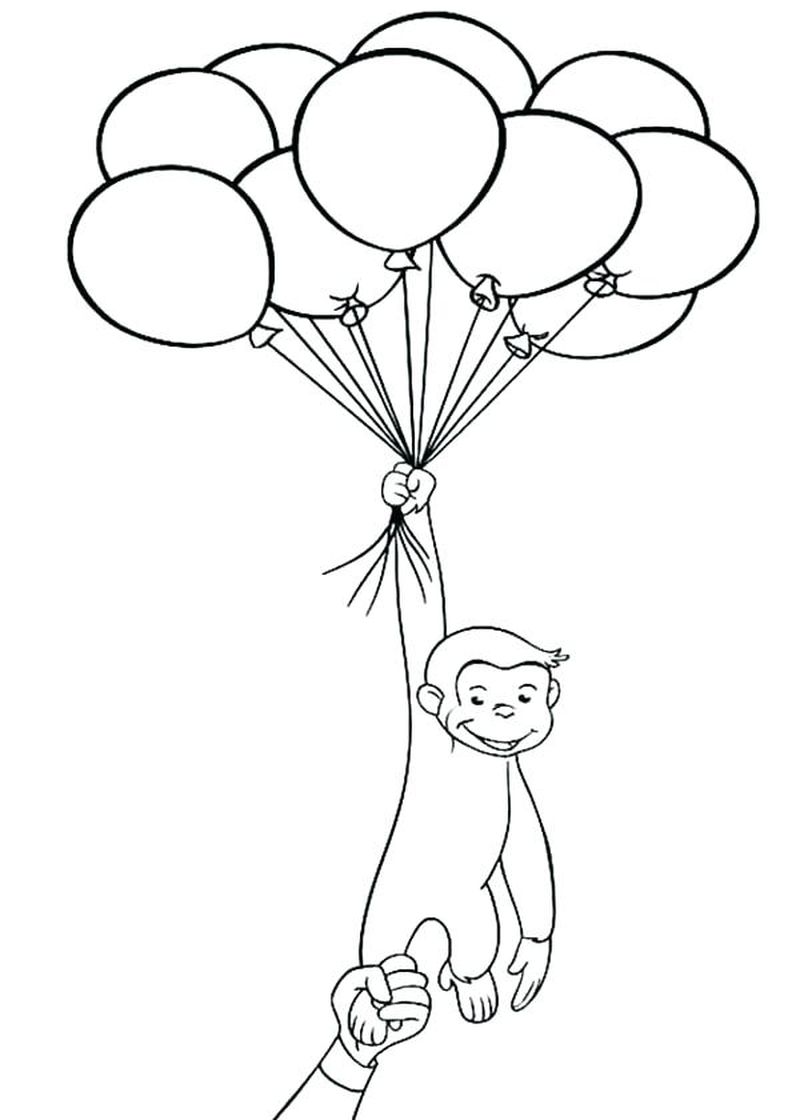 Free Coloring Pages Curious George Monkey