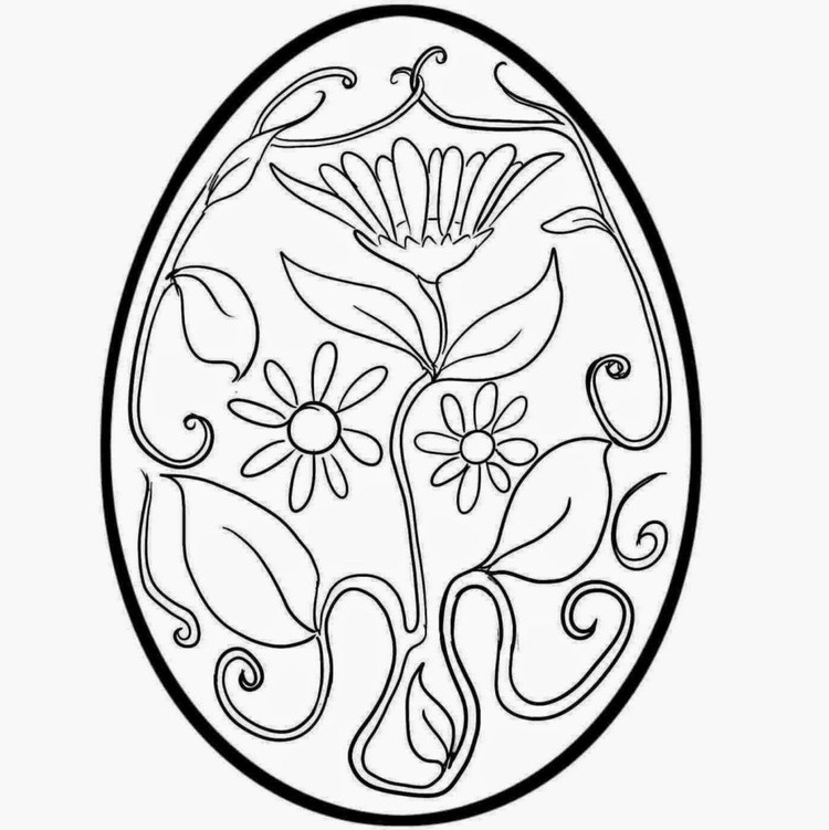 Free Coloring Pages Easter Egg