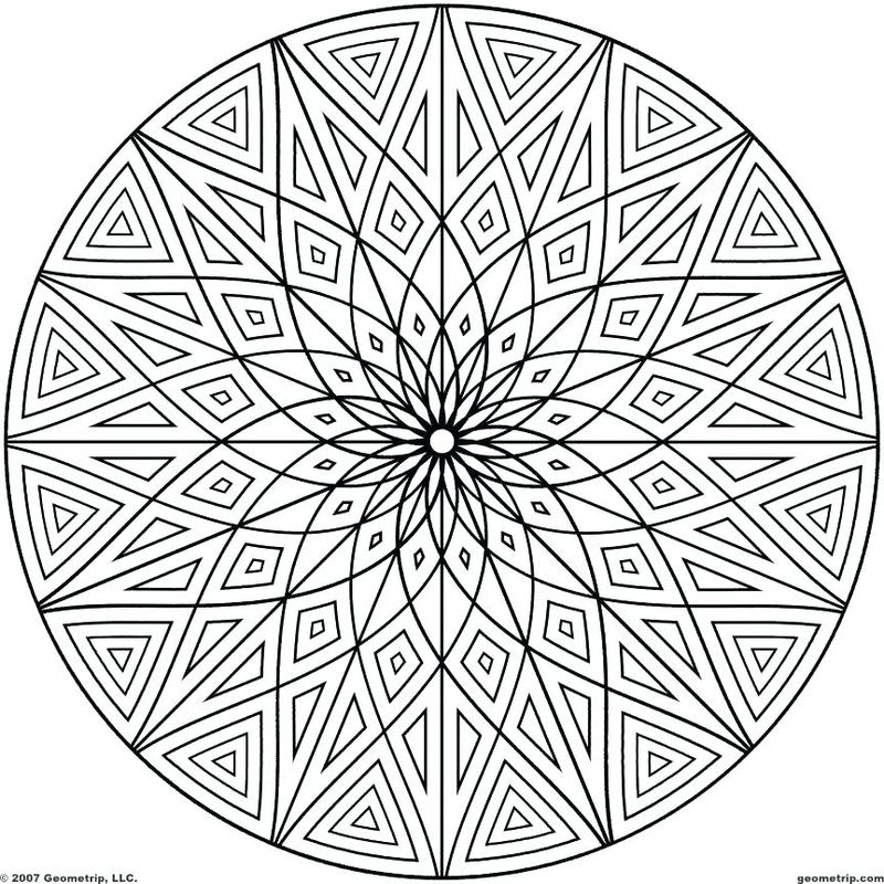 Free Coloring Pages Geometric Patterns