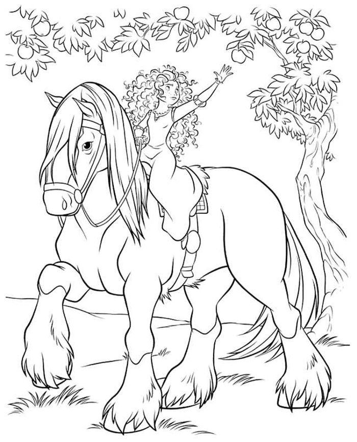 Free Coloring Pages Merida