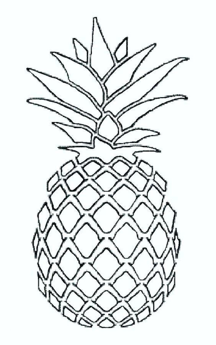 Free Coloring Pages Pineapple