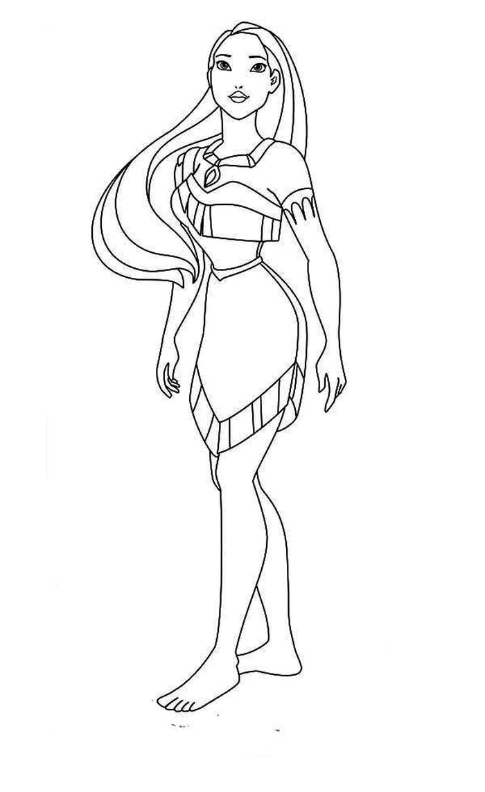 Free Coloring Pages Pocahontas