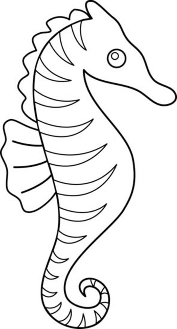 Free Coloring Pages Seahorse