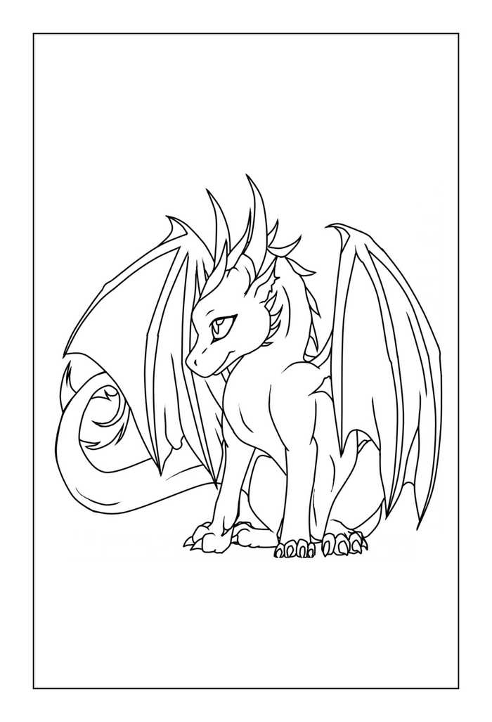 Free Cute Dragon Coloring Pages