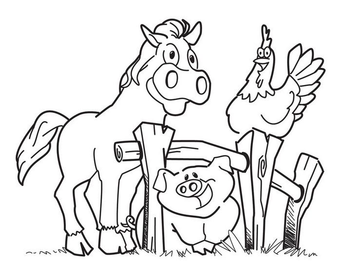 cute farm animals coloring pages