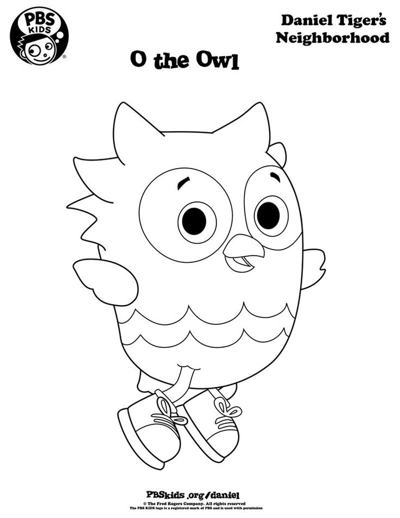 Free Daniel Tiger Coloring Pages