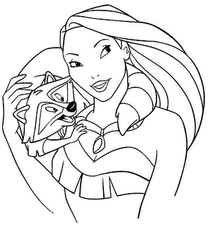 Free Disney Pocahontas Coloring Pages Ariel