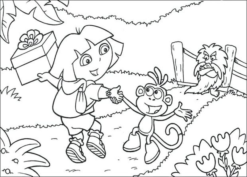 Free Dora Coloring Pages For Kids