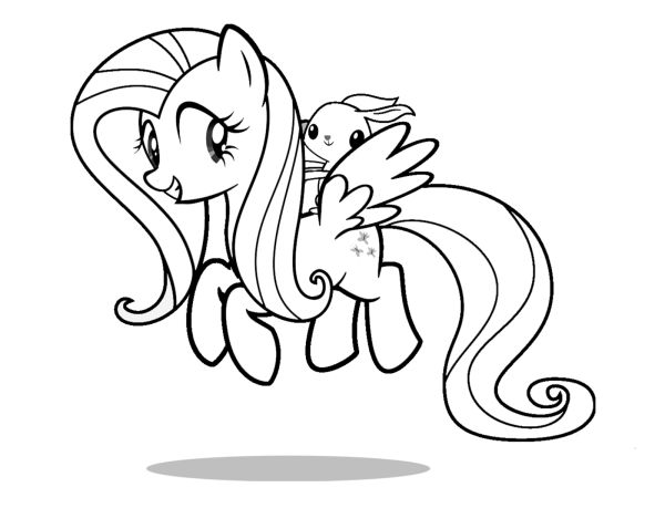 Free Download Fluttershy Coloring Pages
