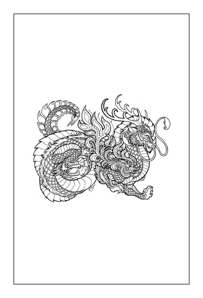 Free Dragon Coloring Pages 1