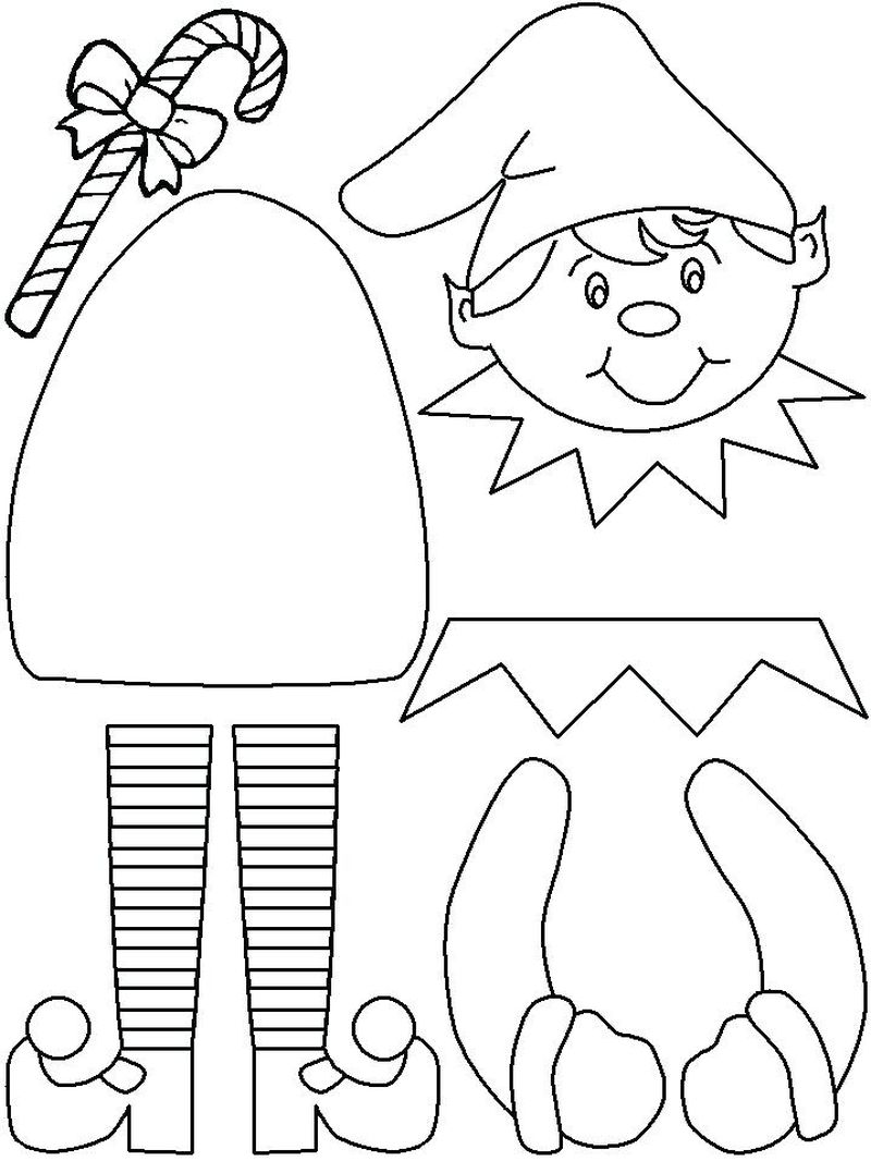 Free Elf On The Shelf Coloring Pages 1