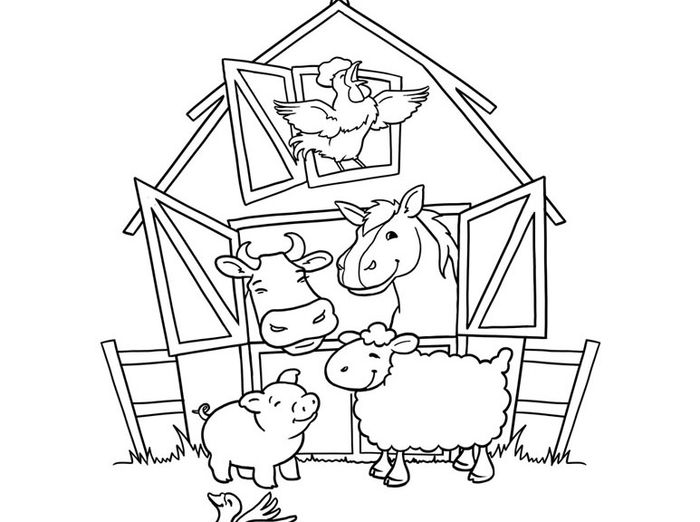 Free Farm Animal Coloring Pages For Kids