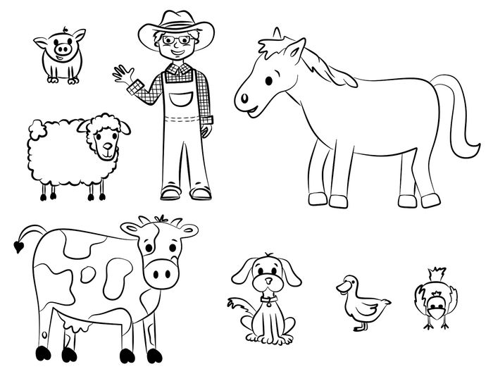 Free Farm Animal Coloring Pages For Preschoolers