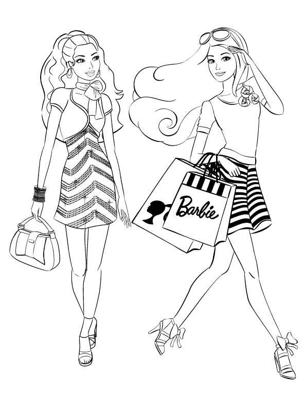 Free Fashion Barbie Coloring Pages