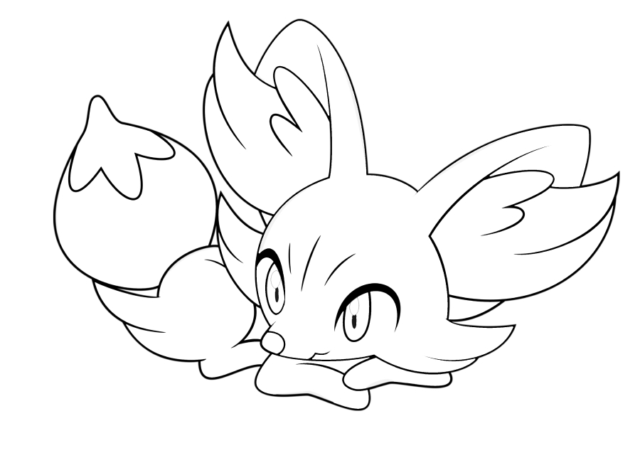 free fennekin coloring pages