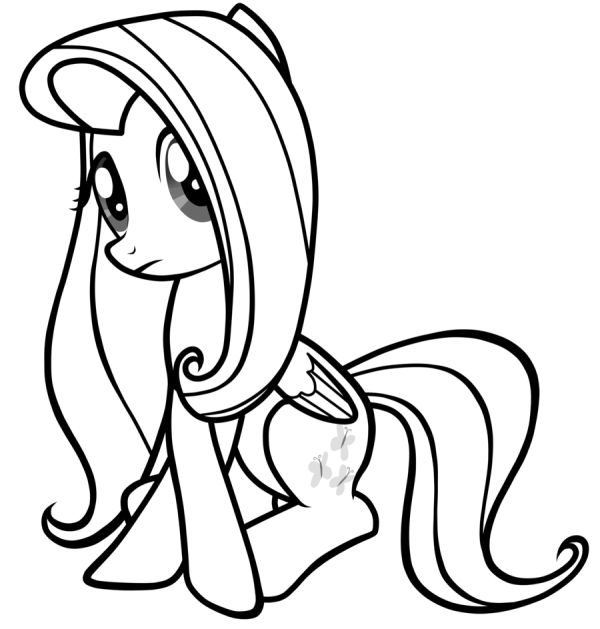 Free Fluttershy Coloring Pages Printable PDF - Coloringfolder.com