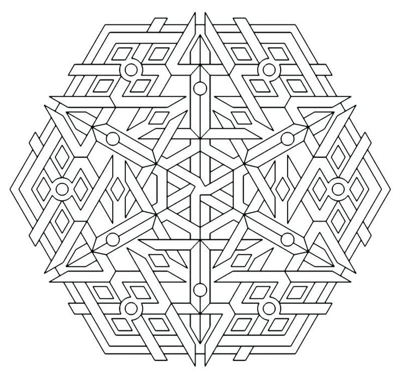 Free Geometric Coloring Pages Printable