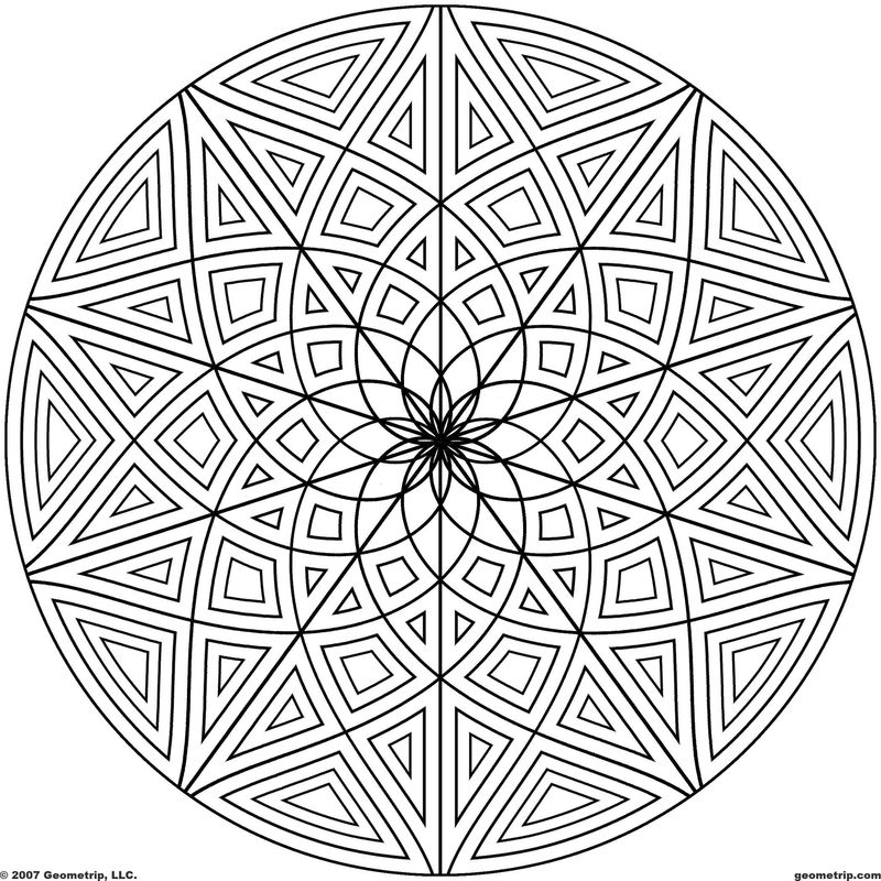 Free Geometric Design Coloring Pages