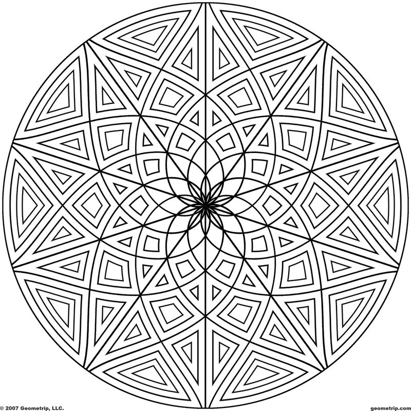 Printable Geometric Coloring Pages PDF - Coloringfolder.com