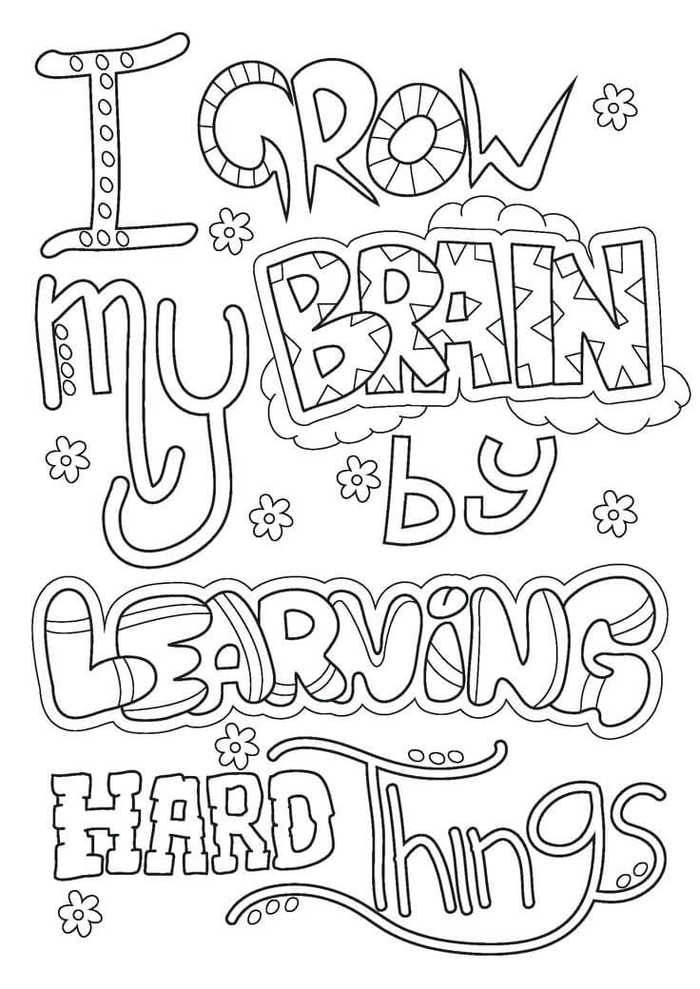 Free Growth Mindset Coloring Pages Pdf