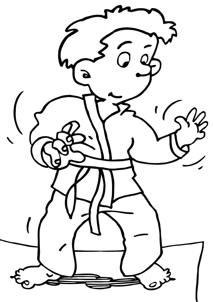 free karate coloring pages