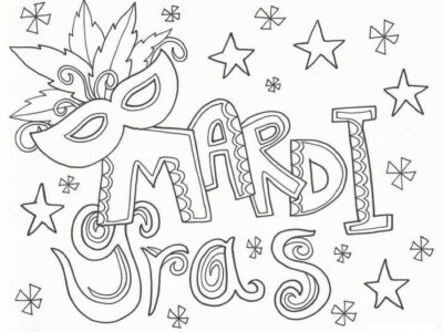 Free Mardi Gras Coloring Pages Printable