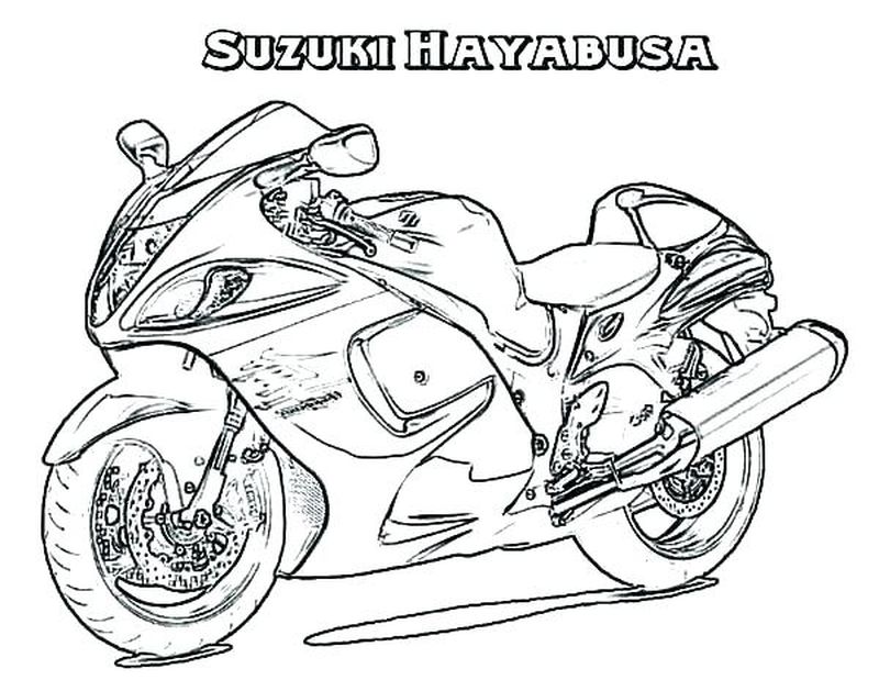 Free Motorcycle Coloring Pages Printable