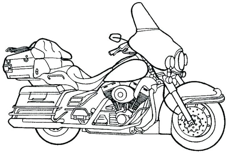 Free Motorcycle Coloring Pages
