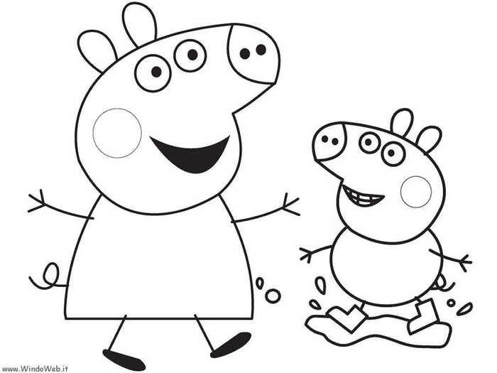 Free Muddy Peppa Pig Coloring Pages