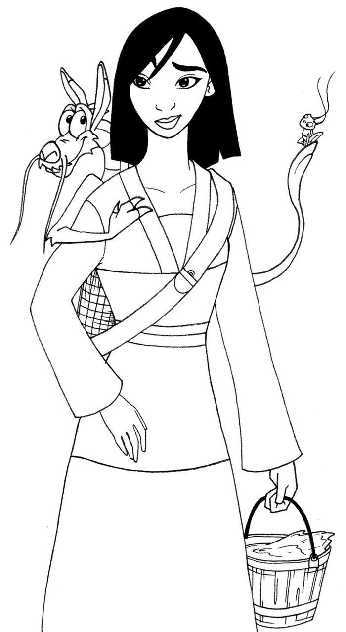 Free Mulan Coloring Pages