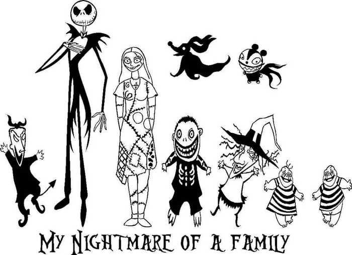 Free Nightmare Before Christmas Coloring Pages Printable